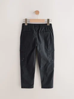 Noir - Pantalon cargo fuselé (3-16ans)