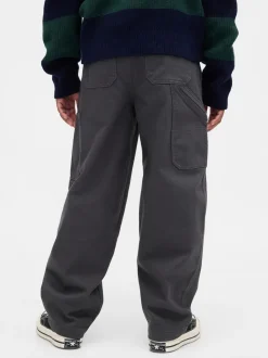 Noir - Pantalon cargo Gap brossé (4-13ans)