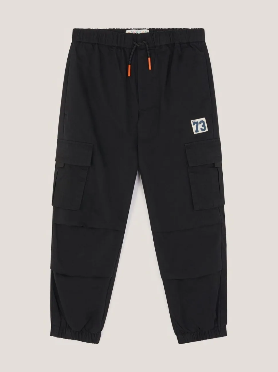 Noir - Pantalon cargo Monsoon uni