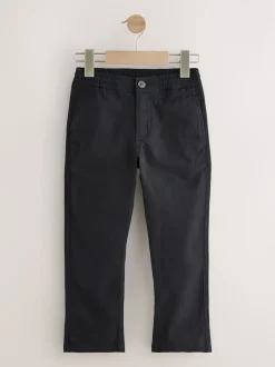 Noir - Pantalon chino à taille élastique Coupe classique (3-16ans)