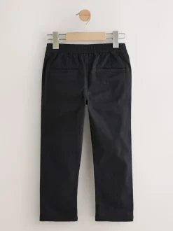 Noir - Pantalon chino à taille élastique Coupe classique (3-16ans)