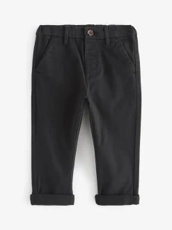 Noir - Pantalon chino extensible (3mois-7ans)