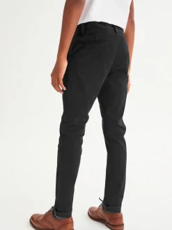 Noir - Pantalon chino extensible (3-17ans)