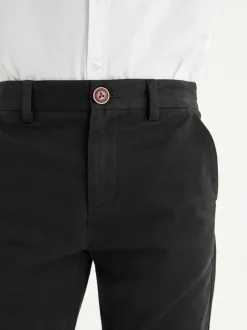Noir - Pantalon chino extensible (3-17ans)