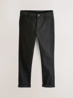 Noir - Pantalon chino extensible (3-17ans)