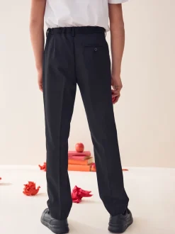 Noir - Pantalon scolaire à plis (3-17ans)