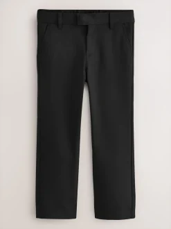 Noir - Pantalons d’école à coupe standard, jambes plus longues (3-17ans)