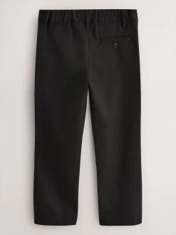 Noir - Pantalons d’école à coupe standard, jambes plus longues (3-17ans)