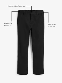 Noir - Pantalons d’école Coupe droite (3-17ans)