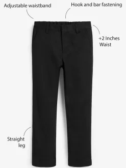 Noir - Pantalons d’école Coupe droite (3-17ans)