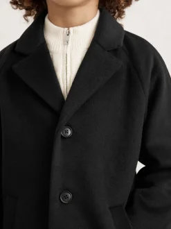 Noir - Pardessus Reiss Wallace en laine mélangée à manches raglan