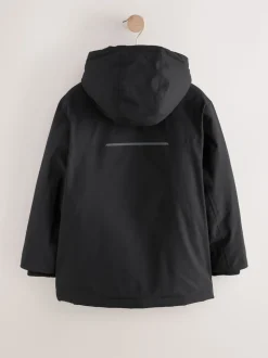 Noir - Parka imperméable (3-17ans)