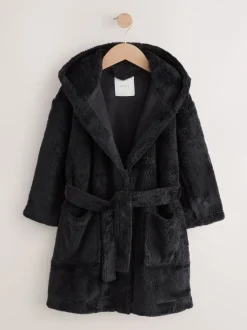 Noir - Peignoirs en laine polaire (1.5-16ans)