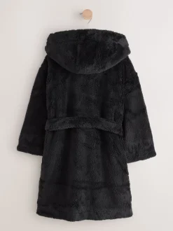 Noir - Peignoirs en laine polaire (1.5-16ans)