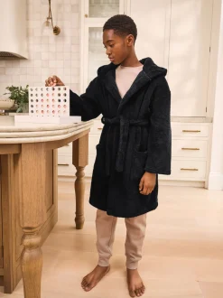 Noir - Peignoirs en laine polaire (1.5-16ans)