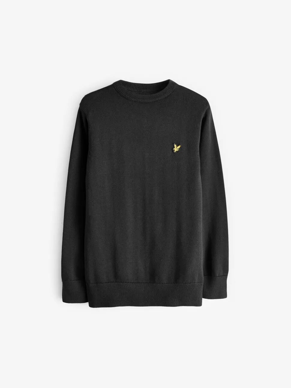 Noir - Pull Lyle & Scott Garçons en maille à Col rond
