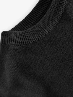 Noir - Pull Lyle & Scott Garçons en maille à Col rond