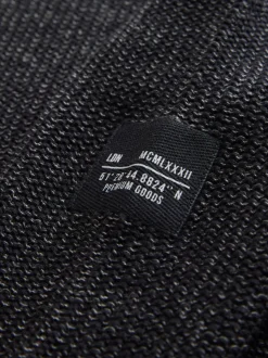 Noir - Pull utilitaire en maille à col rond (3-16ans)