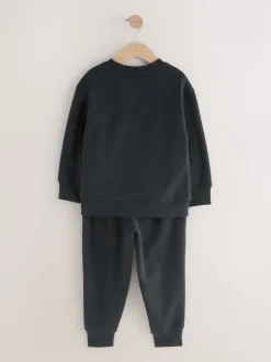 Noir - Pyjama simple en laine polaire (3-16yrs)