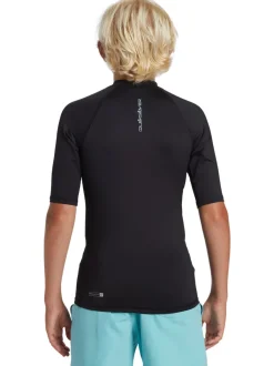 Noir - Quiksilver Jeunes Manches courtes UPF50 Gilet anti-éclaboussures