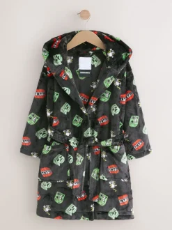 Noir - Robe en polaire Minecraft (5-16ans)