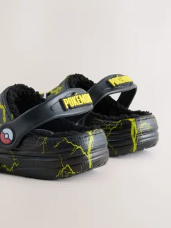 Noir - Sabots chaussons doublés chauds Pokemon