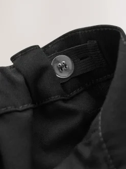 Noir - Short d'école à devant plat (3-14ans)