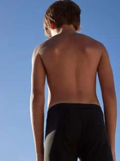 Noir - Short de bain extensible (3-16ans)