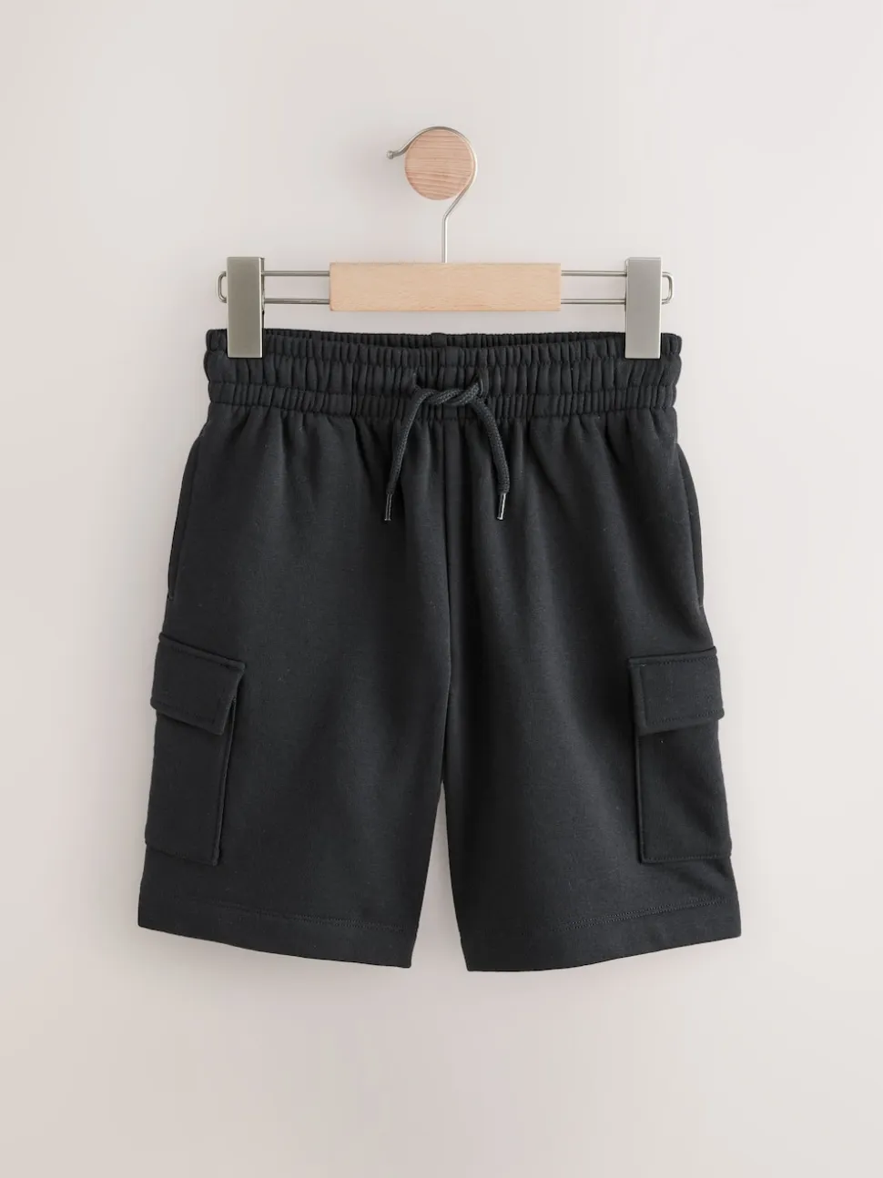 Noir - Short en jersey cargo (3-16ans)