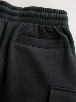 Noir - Short en jersey cargo (3-16ans)