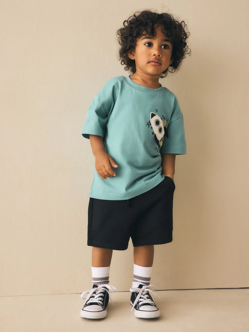 Noir - Short en jersey (3mths-7yrs)