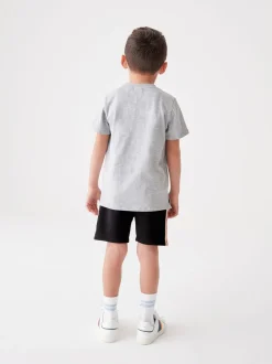 Noir - Short en molleton à rayures Paul Smith Junior Artist garçon