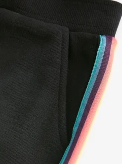 Noir - Short en molleton à rayures Paul Smith Junior Artist garçon