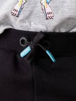 Noir - Short en molleton à rayures Paul Smith Junior Artist garçon