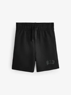 Noir - Short Gap doublé en polaire avec logo (4-13ans)