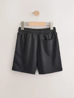 Noir - Short sport en maille (3-16ans)