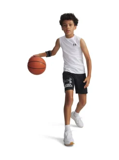 Noir - Short Under Armour Tech à logo