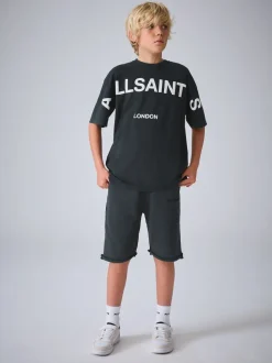 Noir - smALLSAINTS Biggy ensemble t-shirt et short en molleton oversize