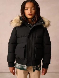 Noir - Superdry Everest Bomber Coat