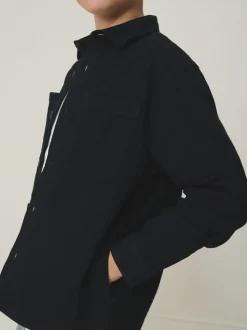 Noir - Surchemise brossée (3-16ans)