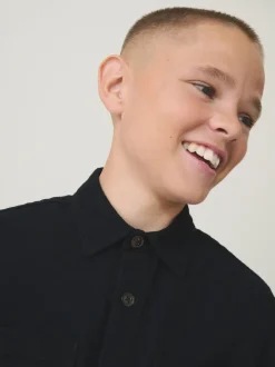 Noir - Surchemise brossée (3-16ans)