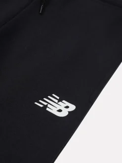 Noir - Survêtement New Balance brossé à dos empilé à logo