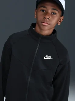 Noir - Survêtement Nike Dri-Fit en poly zippé