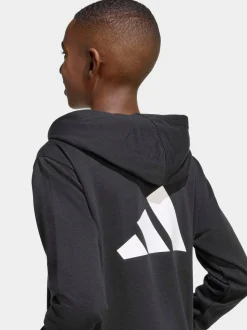 Noir - Sweat à capuche adidas color block