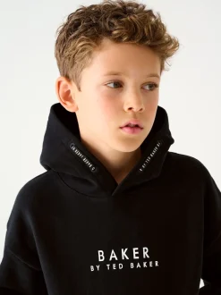 Noir - Sweat à capuche Baker by Ted Baker épais à enfiler