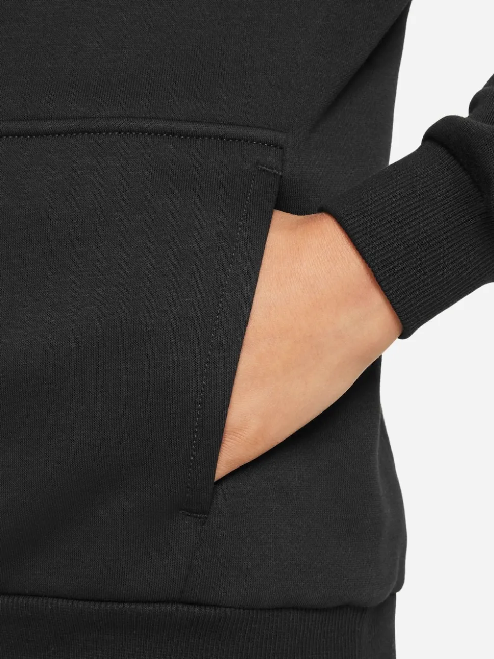 Noir - Sweat à capuche Nike Club polaire avec logo