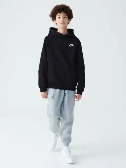 Noir - Sweat à capuche Nike Club en polaire à enfiler