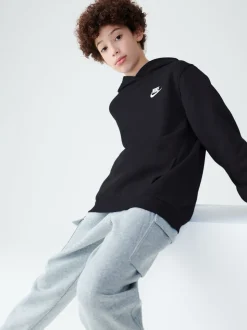 Noir - Sweat à capuche Nike Club en polaire à enfiler