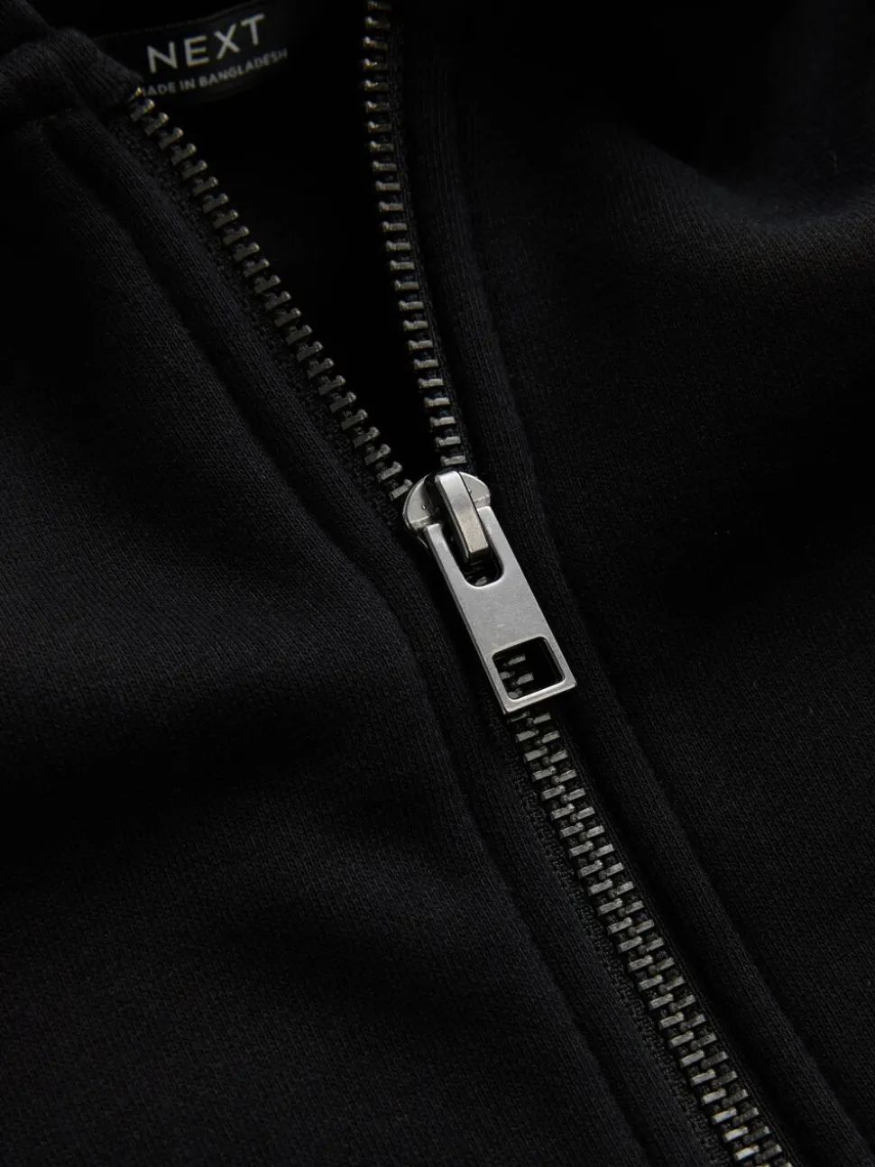 Noir - Sweat à capuche zippé (3-16ans)