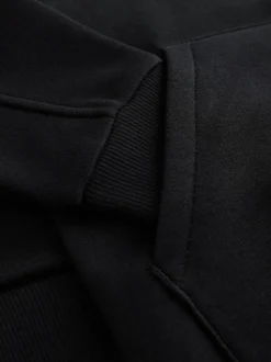 Noir - Sweat à capuche zippé (3-16ans)